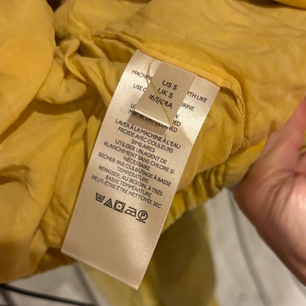 We The Free canaryYellow SureThing bomber Jacket size small corduroy cropped - Picture 6 of 8